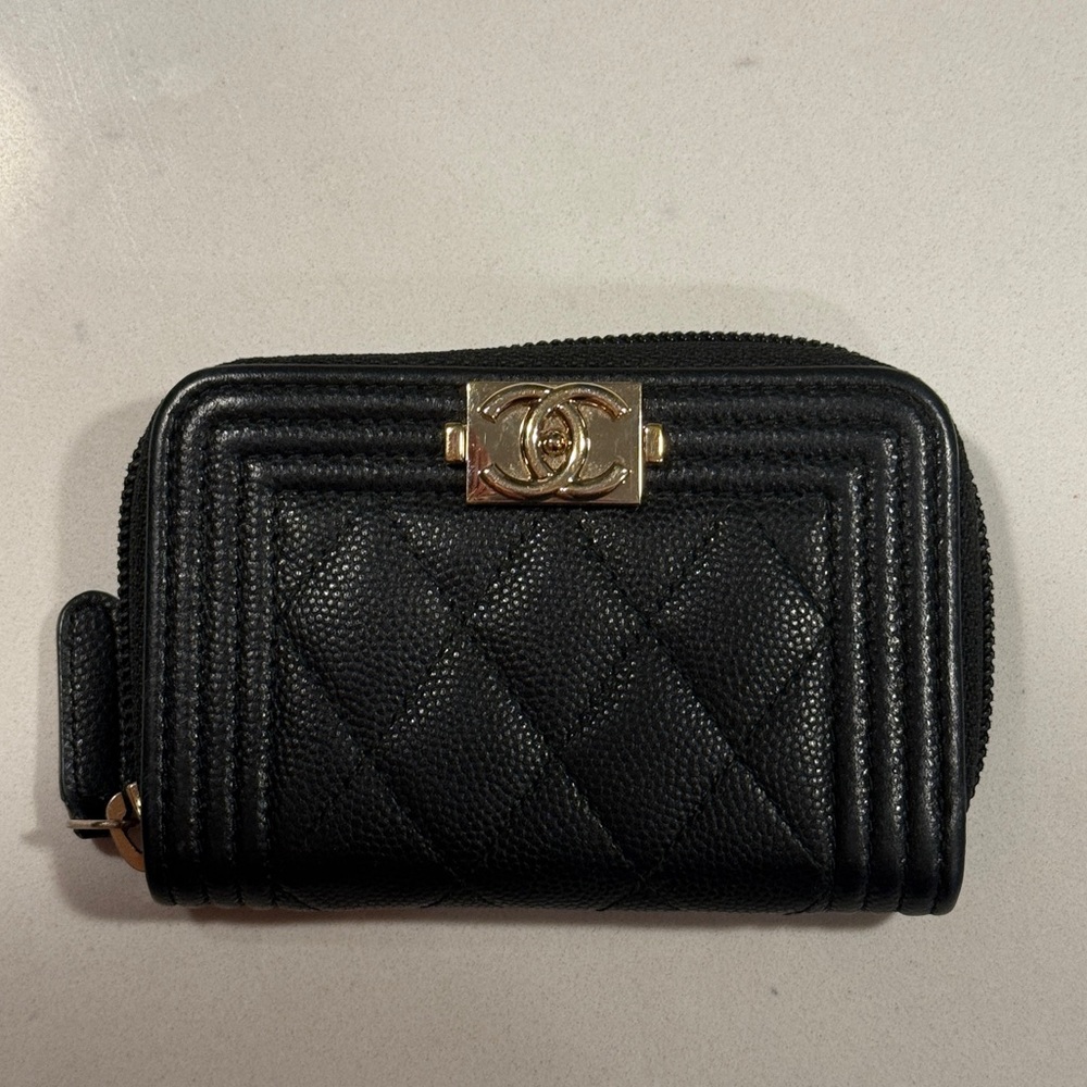 Chanel boy card wallet